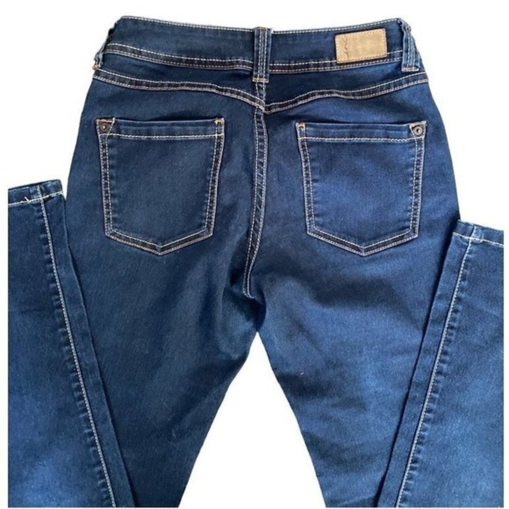 Inc Denim low rise regular fit skinny leg medium wash jeans women Size 4 - Picture 6 of 10
